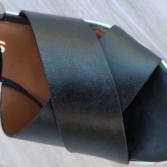 NWOT AEROSOLES LEATHER ZEPHYR PLATFORM SANDAL - Picture 2 of 11